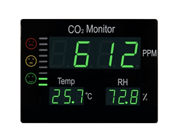 9999 PPM Moniteur de dioxyde de carbone Capteur de CO2 haute précision avec température et humidité relative écran couleur portable pour les endroits bondés et engrais InLoveArts Compteur de CO2 0 